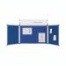 Bi-Office Showboard 3 Panel+Header Blue Nylon 90x60cm DSP350111 BQ10312