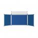 Bi-Office Showboard 3 Panel+Header Blue Nylon 90x60cm DSP350111 BQ10312