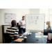 Bi-Office Revolver Plus Whiteboard Lacquered Steel Surface 120x120cm QR3303 BQ10616