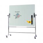 Bi-Office Glass Mobile Board Double-Sided Magnetic Surface 150x120cm GQR0450 BQ10675