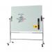 Bi-Office Glass Mobile Board Double-Sided Magnetic Surface 150x120cm GQR0450 BQ10675