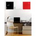 Glass Magn Brd Red Frameless 48x48cm