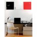 Bi-Office Glass Magnetic Board Red Surface Frameless 48x48cm GL150301 BQ11334