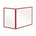 Bi-Office Duo Glass Board 900x600 3mm Red GL07209201 BQ11438