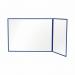 Bi-Office Duo Glass Board 1200x900 3mm Blue GL08209301 BQ11441