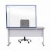 Bi-Office Duo Glass Board 1200x900 3mm Blue GL08209301 BQ11441