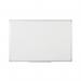 A photo of Bi-Office drywipe boards shows a large, rectangular non-magnetic melamine board with a glossy finish. The board measures 1200x900mm and has a sleek design, perfect for any office or classroom setting.