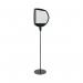 Bi-Office Black Arrow Floor Sign Magnetic Drywipe Surface SIG01010101 BQ17015