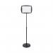 Bi-Office Rectangular with Inserts Floor Sign Drywipe Black SIG05050505 BQ17505