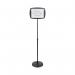 Bi-Office Rectangular with Inserts Floor Sign Drywipe Black SIG05050505 BQ17505