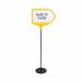 Yellow Arrow Floor Sign Magn Drywipe