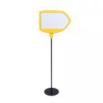 Bi-Office Yellow Arrow Floor Sign Magnetic Drywipe Surface SIG01010909 BQ17911