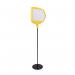 Bi-Office Yellow Arrow Floor Sign Magnetic Drywipe Surface SIG01010909 BQ17911