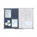 Bi-Office Maya Combination Board Blue FeltMagnetic Surface 180x120cm XA2722170 BQ26220