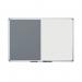 Bi-Office Maya Combination Board Grey FeltDrywipe Surface 180x120cm XA2720170 BQ26272