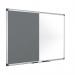 Bi-Office Maya Combination Board Grey FeltDrywipe Surface 180x120cm XA2720170 BQ26272