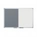 Bi-Office Maya Combination Board Grey FeltMagnetic Surface 90x60cm XA0328170 BQ26328