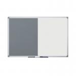 Bi-Office Maya Combination Board Grey FeltMagnetic Surface 180x120cm XA2728170 BQ26787