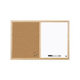 Bi-Office Cork and Drywipe Combination Board 900x600mm MX07001010 BQ27010