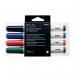 Bi-Office Drywipe Markers Assorted Colours (Pack of 4) PE1306 BQ29126