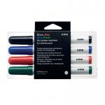 Bi-Office Drywipe Markers Assorted Colours (Pack of 4) PE1306 BQ29126