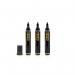 Bi-Office Inkstring XL Drywipe Marker Black (Pack of 3) PE4001 BQ29992