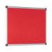 The bi-silque noticeboard by Bi-Office features a new generation design, boasting a sleek A9 size and vibrant red color. Measuring 60x45cm, this felt noticeboard is an eye-catching addition to any workspace. Its soft texture provides the perfect canvas for displaying important memos, reminders, and documents. Its durable construction ensures long-lasting use and easy maintenance. Perfect for organizing and staying on top of daily tasks, this bi-silque noticeboard is a must-have for any office or home setting.