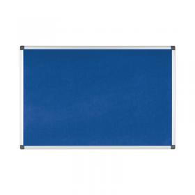 Bi-Office Aluminium Trim Felt Notice Board 900x600mm Blue FA0343170 BQ35034