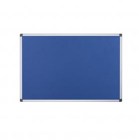 Bi-Office Aluminium Trim Felt Notice Board 900x600mm Blue FA0343170 BQ35034