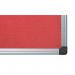 Bi-Office Aluminium Trim Felt Notice Board 1200x900mm Red FA0546170 BQ35546