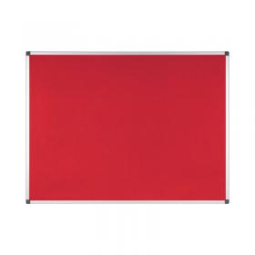 Bi-Office Aluminium Trim Felt Notice Board 1200x900mm Red FA0546170 BQ35546