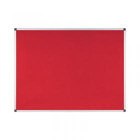 Bi-Office Aluminium Trim Felt Notice Board 1200x900mm Red FA0546170 BQ35546