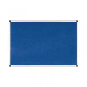 Bi-Office Aluminium Trim Felt Notice Board 1800x1200mm Blue FA27FA2743170 BQ35743