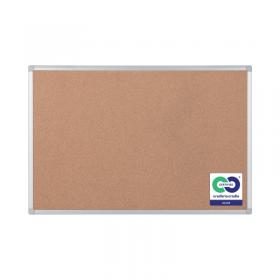 Bi-Office Earth-It Aluminium Frame Cork Board 900x600mm CA031790 BQ42039