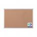 The Bi-Office Corkboards Bi-Office Earth-It Aluminium Frame Cork Board is a sturdy and sleek addition to any space. Measuring 1200x900mm, it features a clean and modern aluminum frame and a practical cork surface, perfect for organizing and displaying your notes, memos, and reminders.