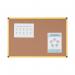 Bi-Office Industrial Ultrabrite Cork Board Yellow Aluminium Frame 200x100cm CA2211721 BQ42809