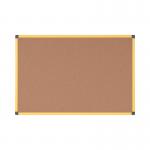 Bi-Office Industrial Ultrabrite Cork Board Yellow Aluminium Frame 180x90cm CA0711721 BQ42903