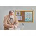 Bi-Office Industrial Ultrabrite Cork Board Yellow Aluminium Frame 120x90cm CA0511721 BQ42963