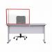 Bi-Office Duo Acrylic Board 900x600mm Maya Red Alum Frame AC03209111 BQ44611