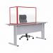 Bi-Office Duo Acrylic Board 900x600mm Maya Red Alum Frame AC03209111 BQ44611