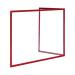 Bi-Office Duo Acrylic Board 900x600mm Maya Red Alum Frame AC03209111