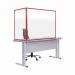 Bi-Office Duo Acrylic Board 1200x900mm Maya Red Alum Frame AC05209111 BQ44612