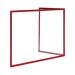 Bi-Office Duo Acrylic Board 1200x900mm Maya Red Alum Frame AC05209111