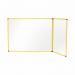 Bi-Office Duo Acrylic Board 1200x900mm Maya Yellow Frame AC05209131 BQ44616