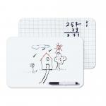 Bi-Office Frameless Non-Magnetic Whiteboard Double Plain/Grid Surface A4 (Pack of 6) MB8034397 BQ46439