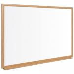 Earth Prime Non-Magnetic Whiteboard 90x60cm Oak MDF Frame MB07002318 BQ46545