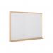 Earth Prime Non-Magnetic Whiteboard 90x60cm Oak MDF Frame MB07002318 BQ46545