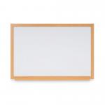 Earth Prime Non-Magnetic Whiteboard 120x90cm Oak MDF Frame MB14002318 BQ46546