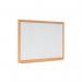 Earth Prime Non-Magnetic Whiteboard 120x90cm Oak MDF Frame MB14002318 BQ46546