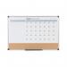 Bi-Office Maya 3-In-1 Magnetic Month Planner Lacquered SteelCork 90x60cm MB0707186P BQ46889
